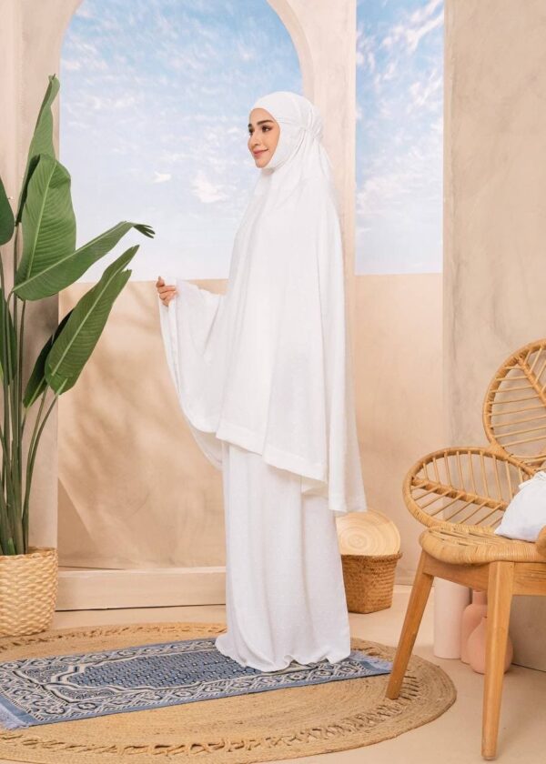 Telekung Ameena (White)
