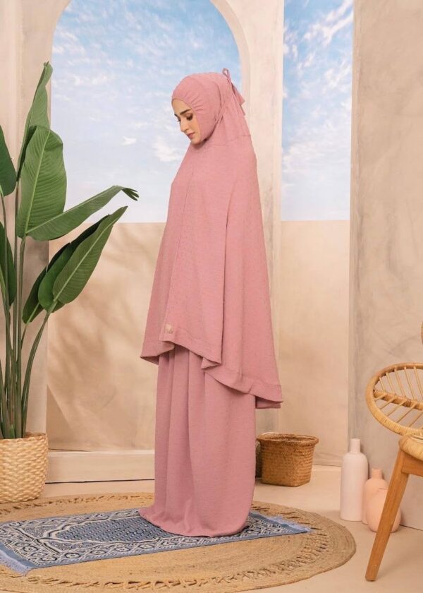 Telekung Ameena (Dusty Pink)