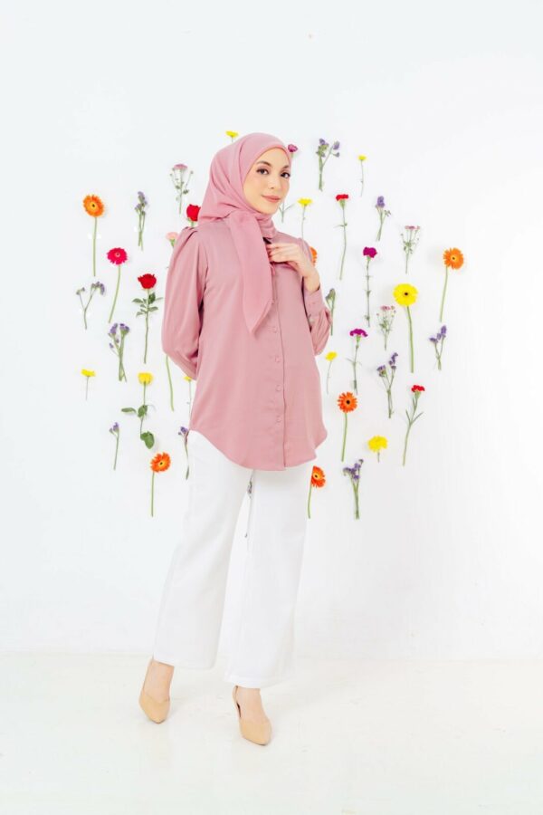 Clara Puff Top (Dusty Pink)