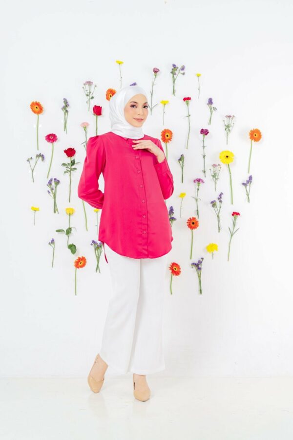Clara Puff Top (Fuschia)