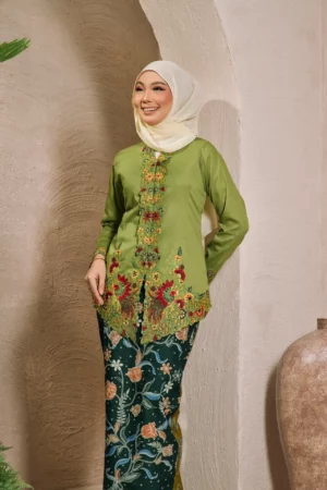Kebaya Seroja (Olive Green)