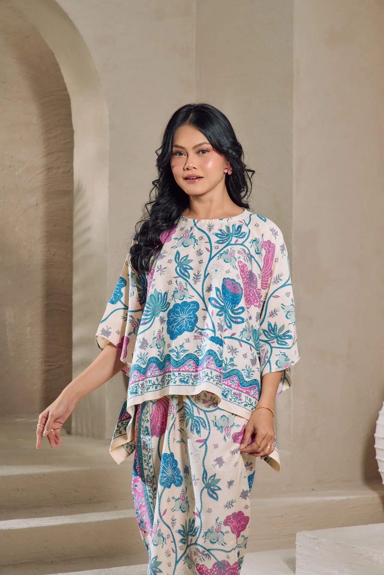 Kurung Mekar Batik (Soft Blue)