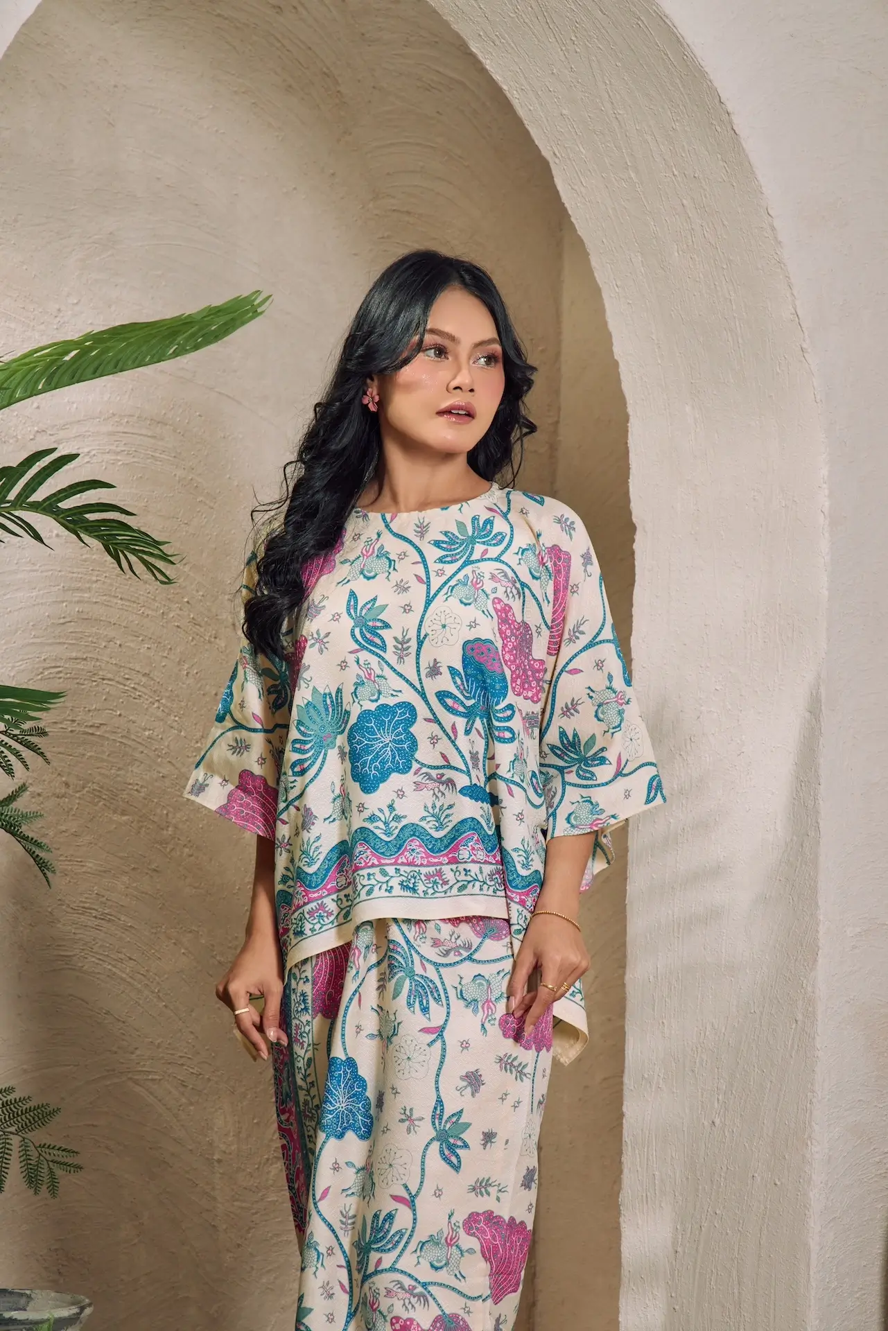 Kurung Mekar Batik (Soft Blue) - Image 2