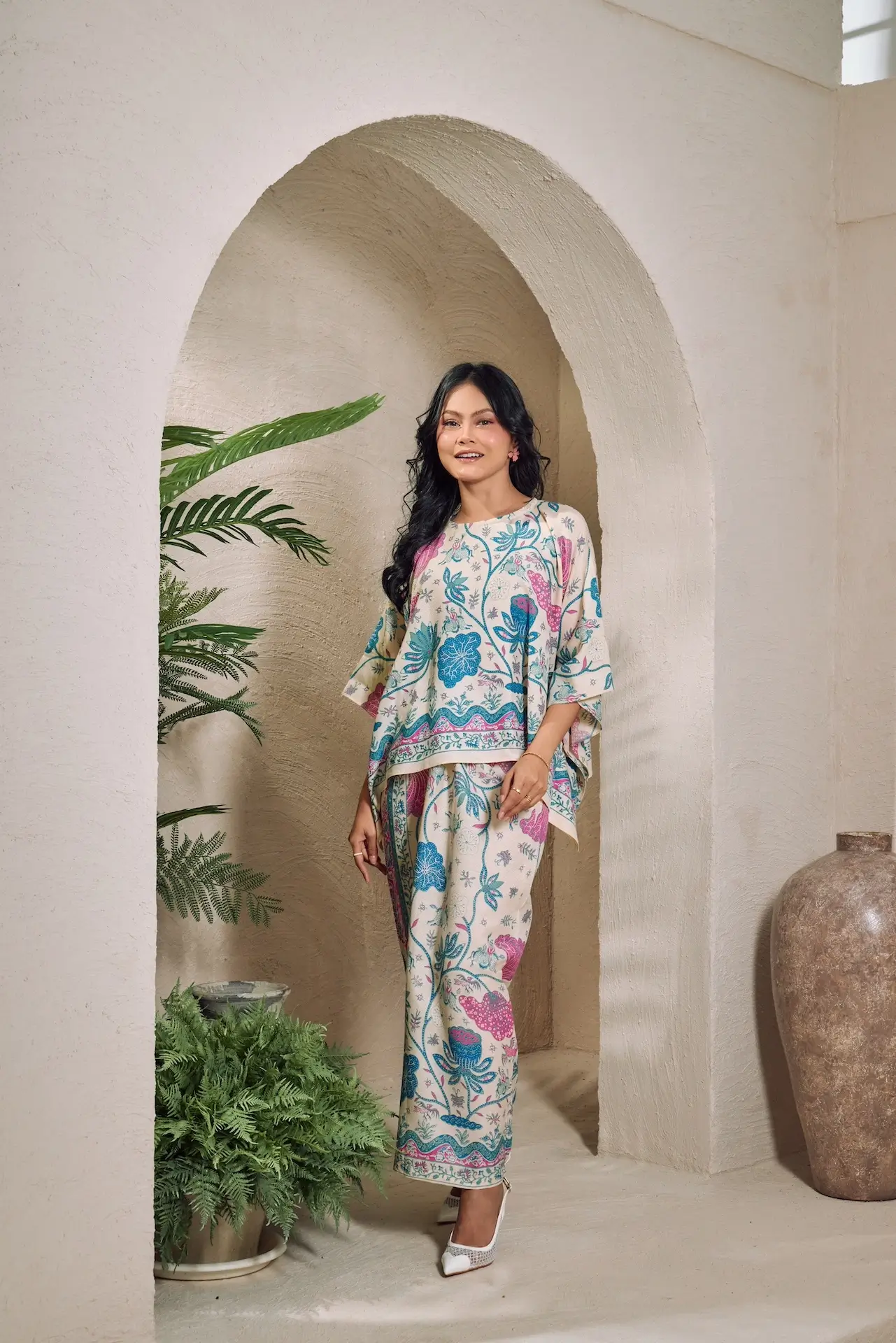 Kurung Mekar Batik (Soft Blue) - Image 3