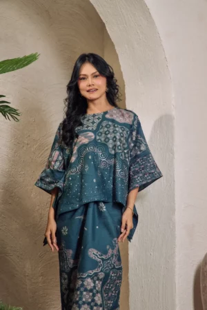 Kurung Mekar Batik (Teal)